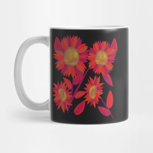 Sunflowers (Red and Gold) Mug